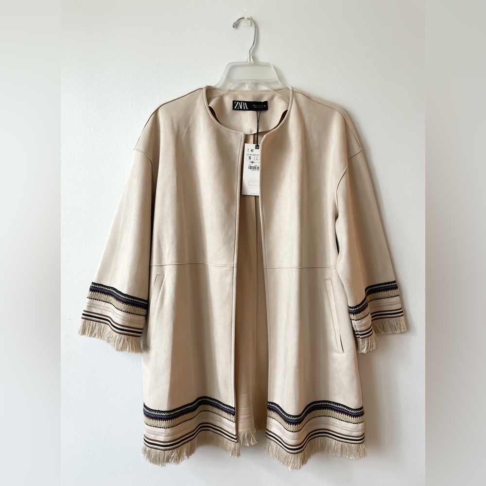 Zara Oversized Vegan Suede Jacket